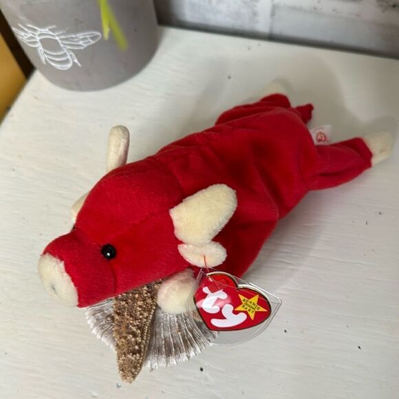 Vintage TY Beanie Baby Snort The Bull 1995 - Picture 4 of 8